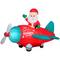 5ft. Animated Airblown® Inflatable Christmas Santa in Vintage Plane